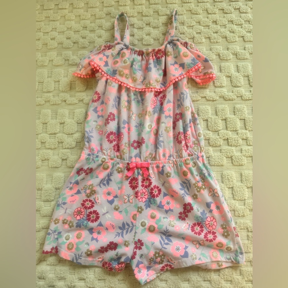 Isaac Mizrahi Pink Floral Kids Romper